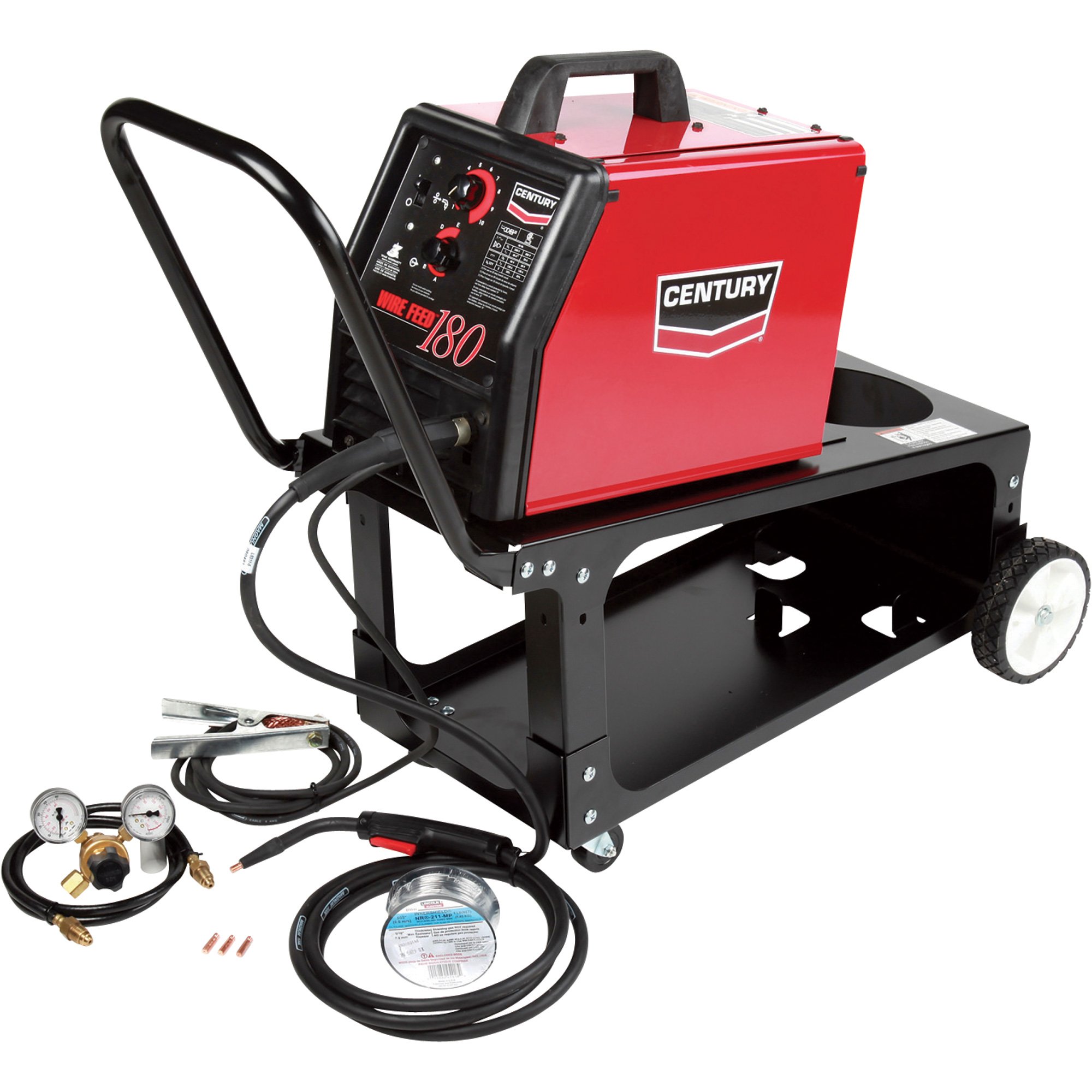 Century 180 230V Flux Cored/MIG Welder Kit with Included Cart — 175 Amp Output, Model# K2788-2